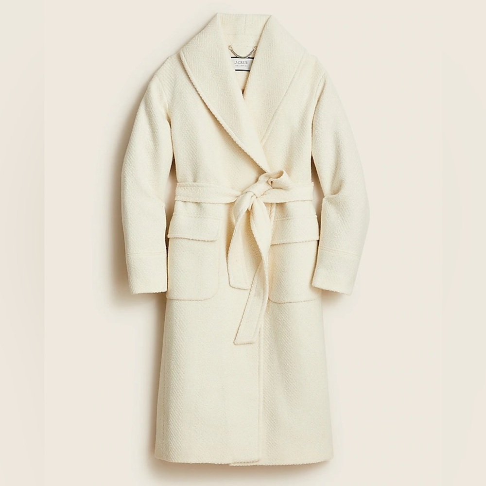 J.Crew Collection Wrap Coat in Italian
Wool Herringbone xxs